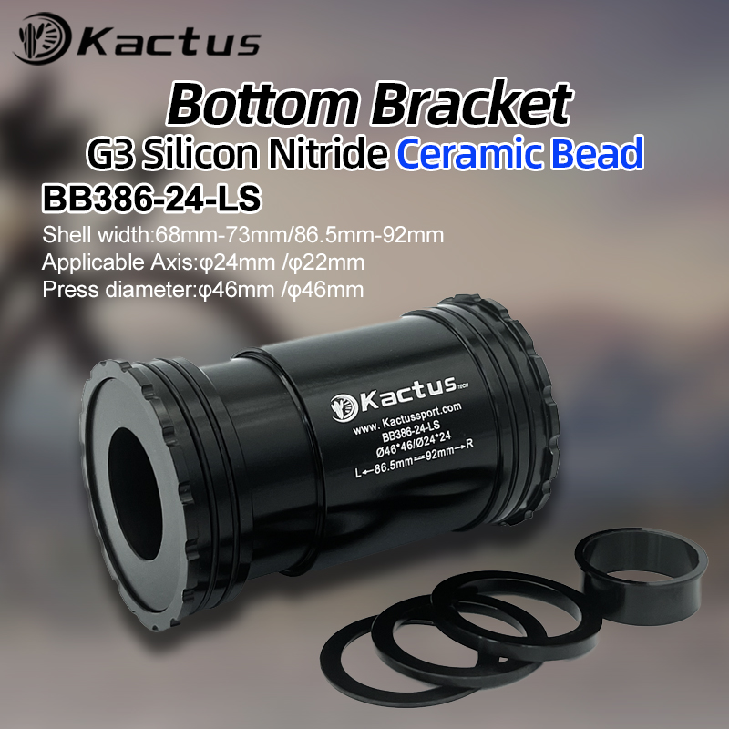 Tech Bike Accessories - แป้นยึดด้านล่างเป็นเซรามิก kactus เพลา BB386เพลาล็อคชิ้นส่วนจักรยาน Shimano SRAM