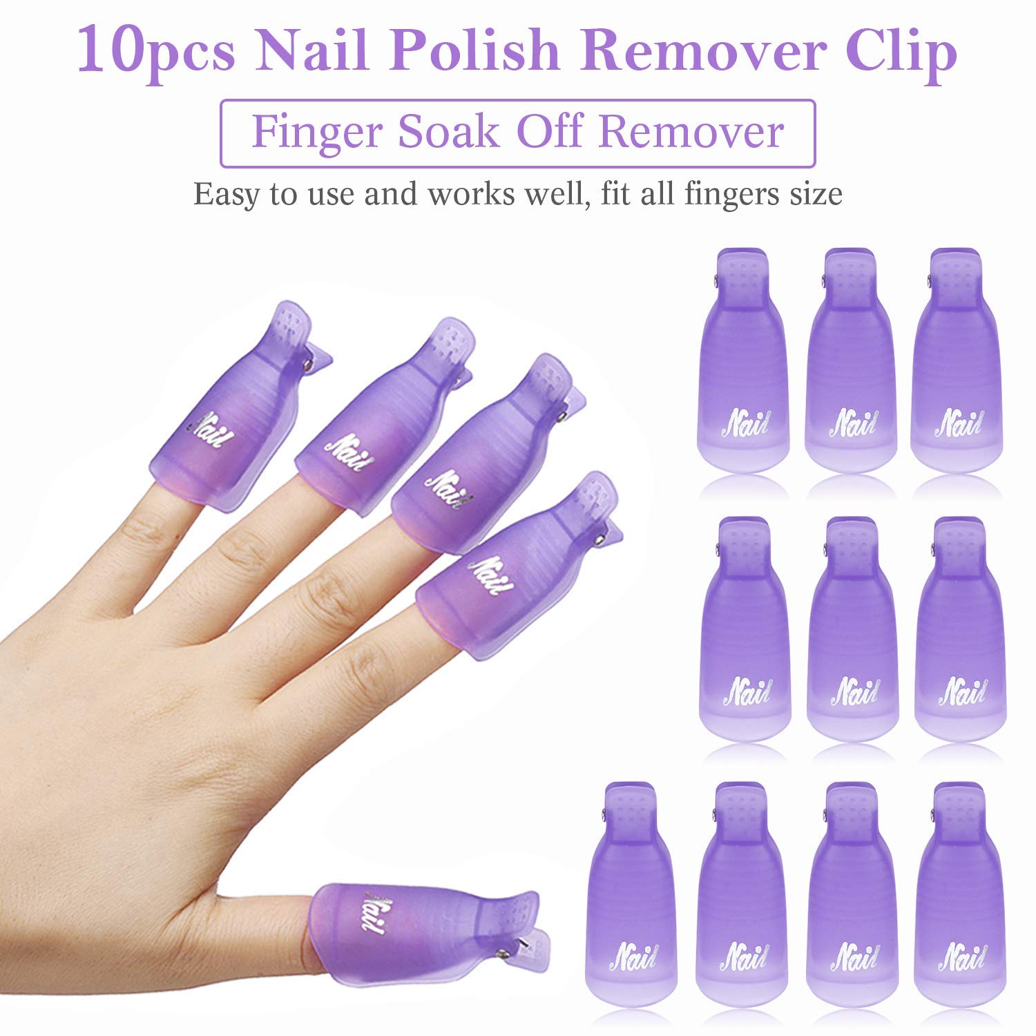 Nail Tech Accessories - LULAA 10 ชิ้น/16 ชิ้นพลาสติกเล็บอะคริลิค Soak Off