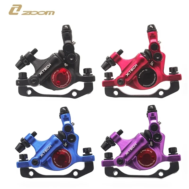Tech Q - ชุดเบรกไฮดรอลิกสำหรับจักรยานเสือภูเขา ZOOM XTECH HB100 พร้อมคาลิปเปอร์ดิสก์ที่ทนทาน (หน้า