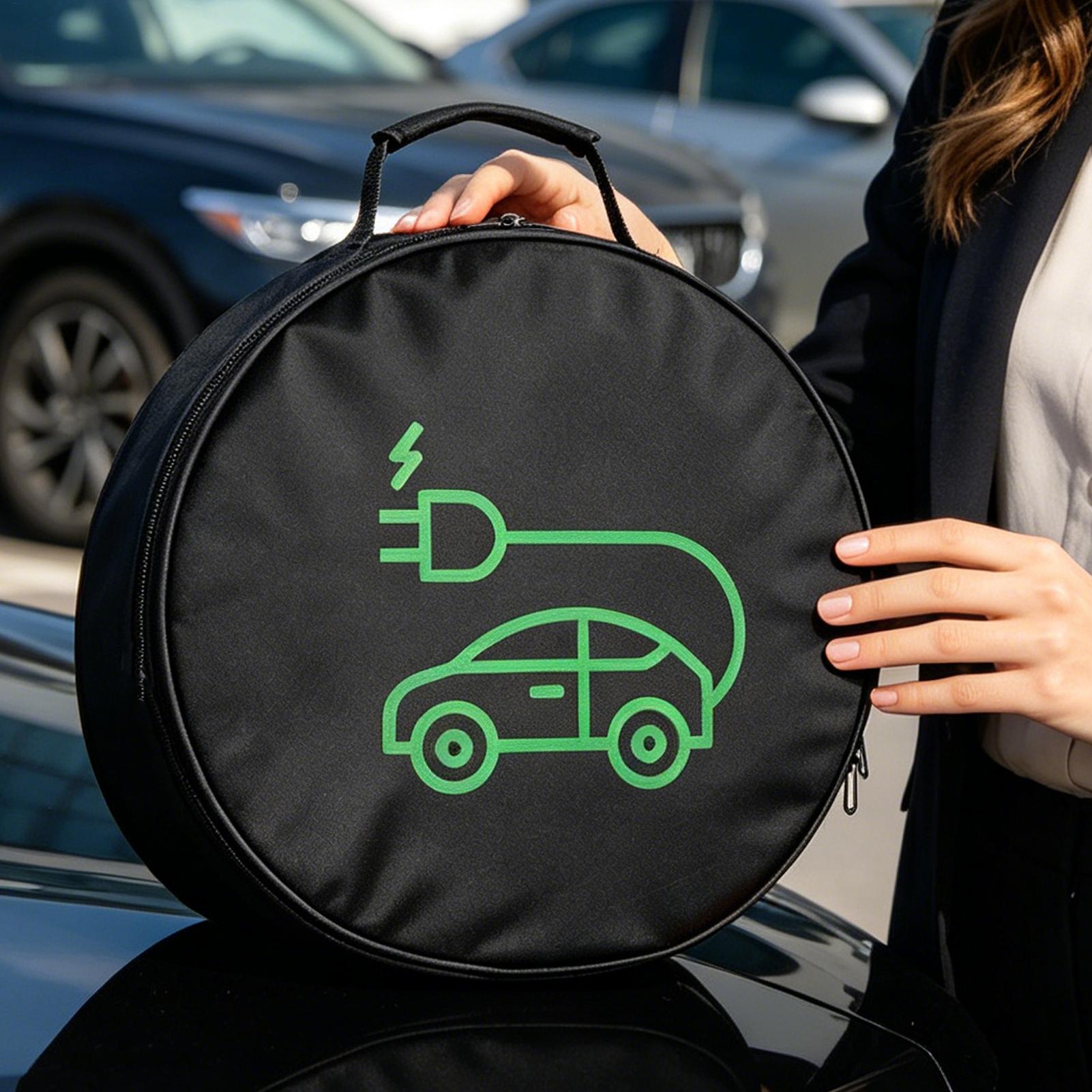 Cable Organizer Bag - กระเป๋าเก็บสายชาร์จ EV กล่องเก็บสายชาร์จรถยนต์ไฟฟ้า กระเป๋าจัดเก็บสายจั๊มเปอร์ กันน้ำ ทนไฟ