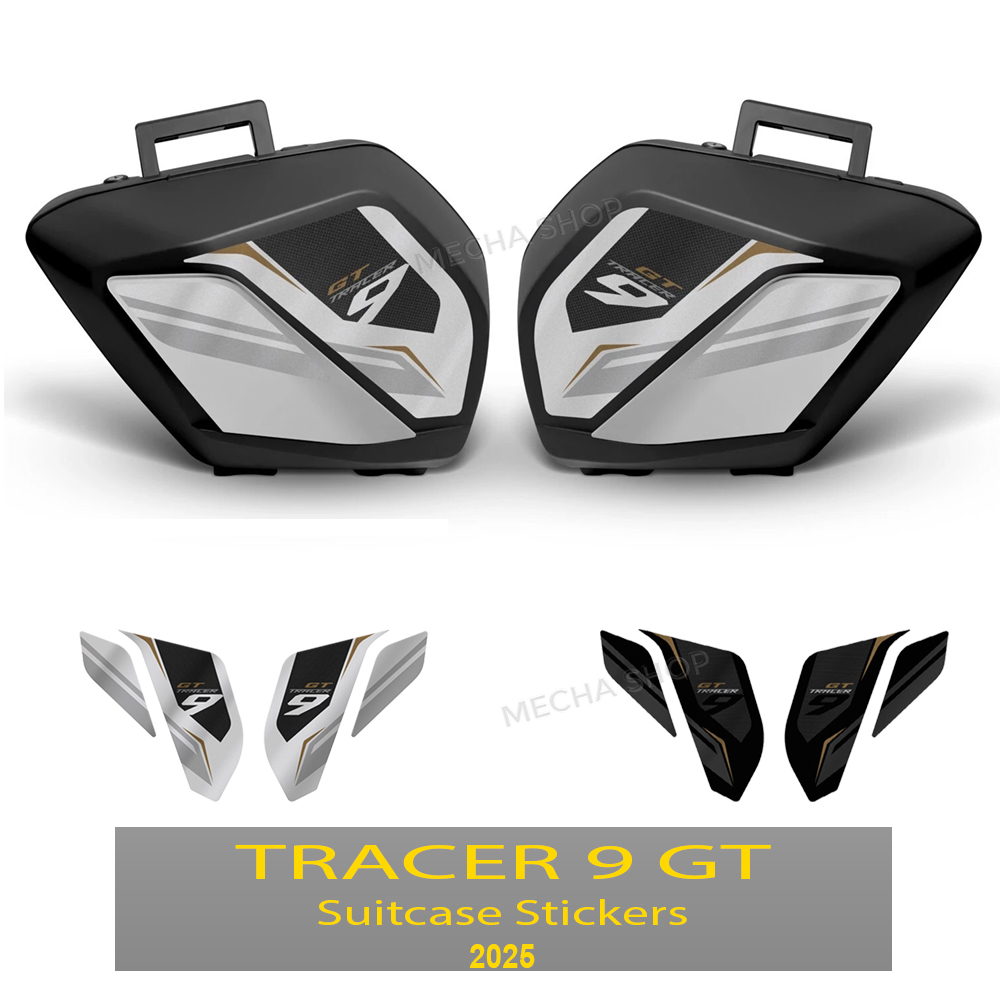 Tech Protect Accessories - Tracer 9GT Tech สีดํารถจักรยานยนต์อุปกรณ์เสริม Decal กระเป๋าเดินทางสติกเกอร์สําหรับ