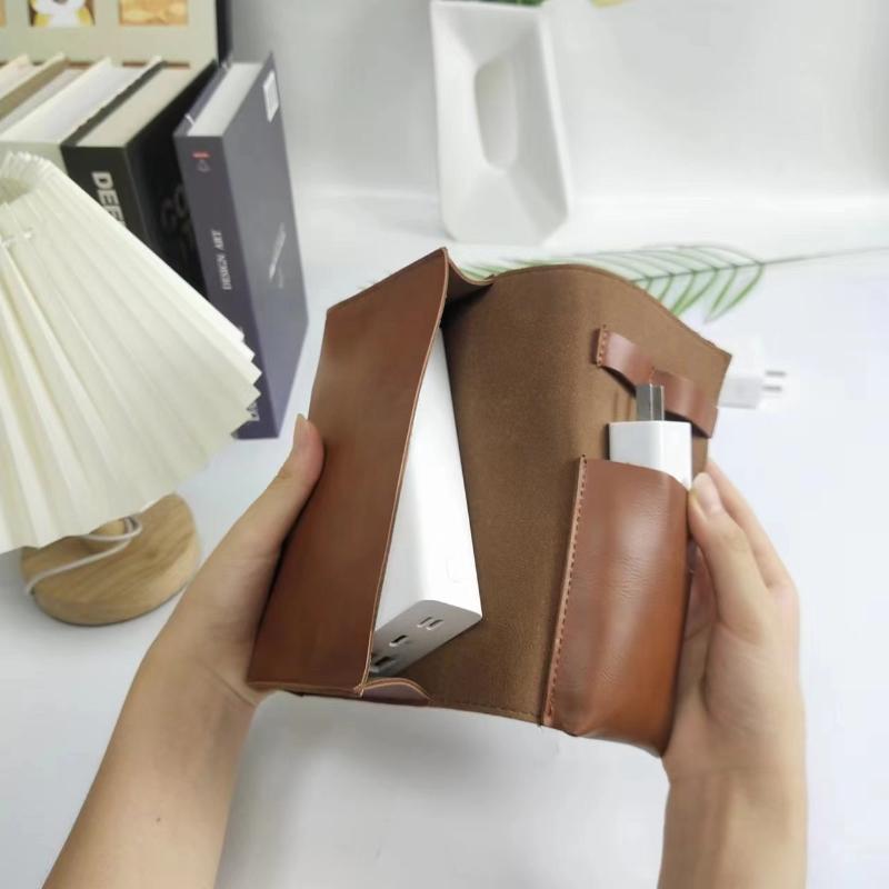 Tech Accessories Storage - กระเป๋าจัดระเบียบอเนกประสงค์หนัง PU 1 ชิ้น สำหรับอุปกรณ์อิเล็กทรอนิกส์ อุปกรณ์การเรียน