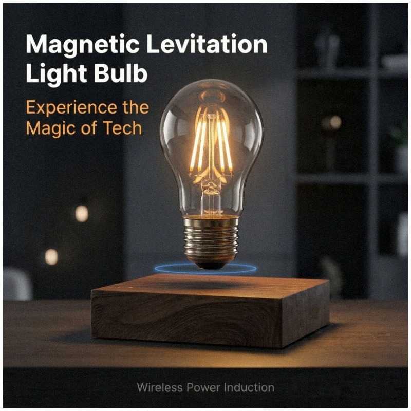 Tech Accessories Gifts - หลอดไฟ LED ลอยได้แม่เหล็กไร้สาย โคมไฟตั้งโต๊ะ สำหรับของขวัญสุดพิเศษ ไฟกลางคืน