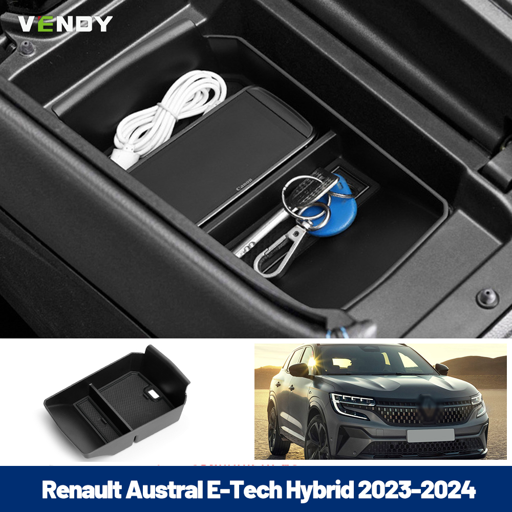 Tech Accessories Storage - รถกลางที่เก็บกล่องสําหรับRenault Austral E-Tech Hybrid 2023-2024 คอนเทนเนอร์ถาดOrganizerกรณีอุปกรณ์ตกแต่งภายใน