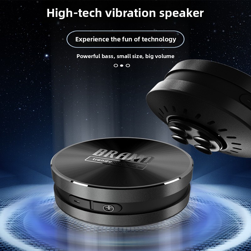 Tech Accessories Usa - ลำโพงบลูทูธแบบนำเสียงผ่านกระดูก TM001 โครงโลหะพร้อมถ้วยดูดแบล็คเทค