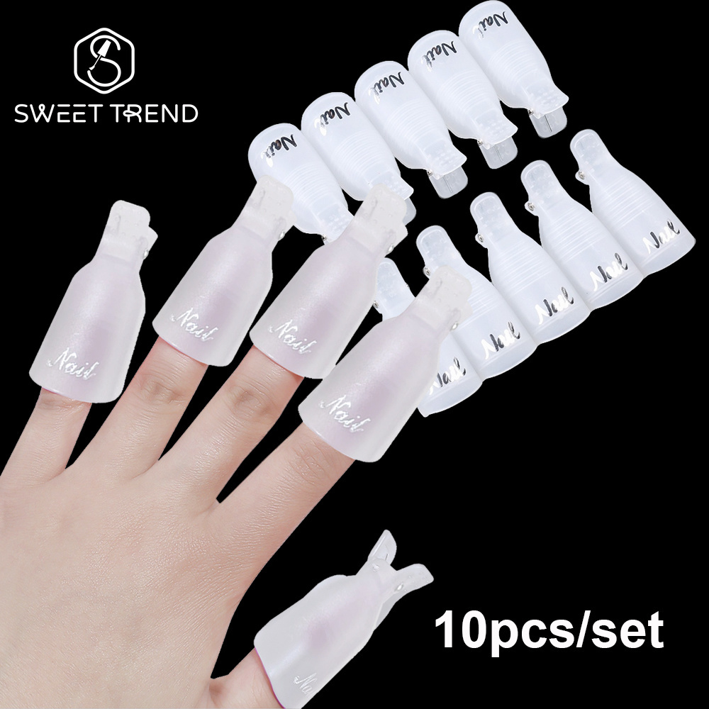 Nail Tech Accessories - ชุดอุปกรณ์ถอดเจลเล็บอะคริลิคแบบพลาสติก 10 ชิ้น/ชุด ยี่ห้อ SWEET TREND