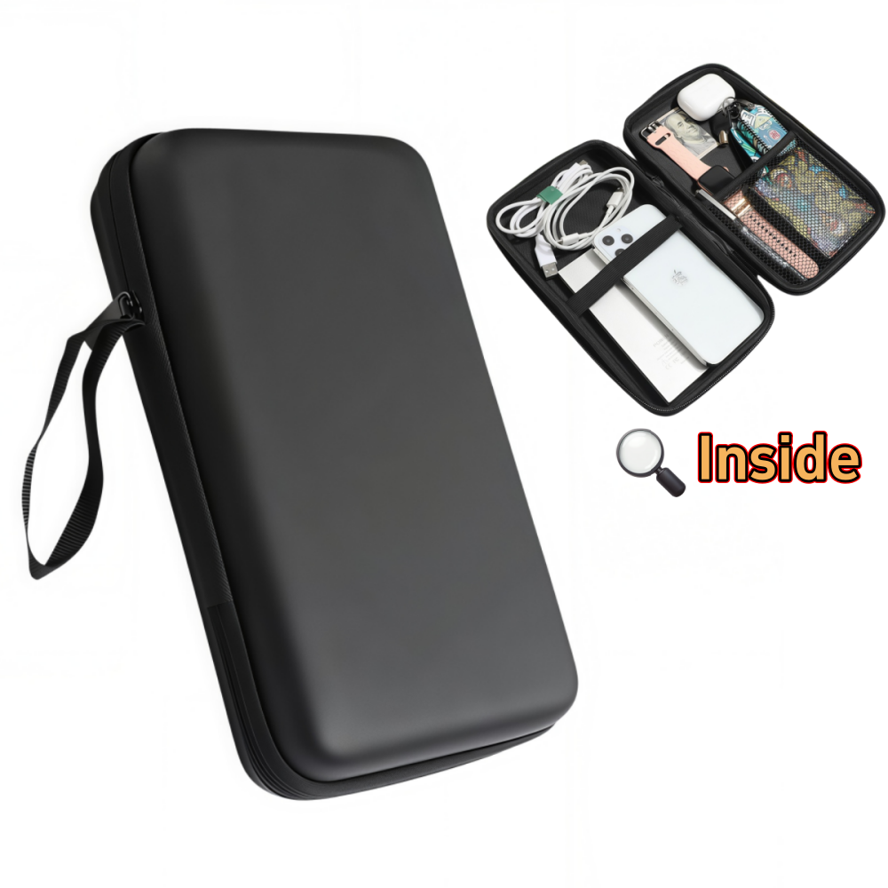 Cable Organizer Bag - กระเป๋าใส่หูฟัง กล่องจัดเก็บสายเคเบิลขนาดใหญ่พิเศษ กระเป๋าใส่บัตร ซิป กระเป๋าใส่อุปกรณ์เทคโนโลยี ที่ชาร์จแบบพกพา