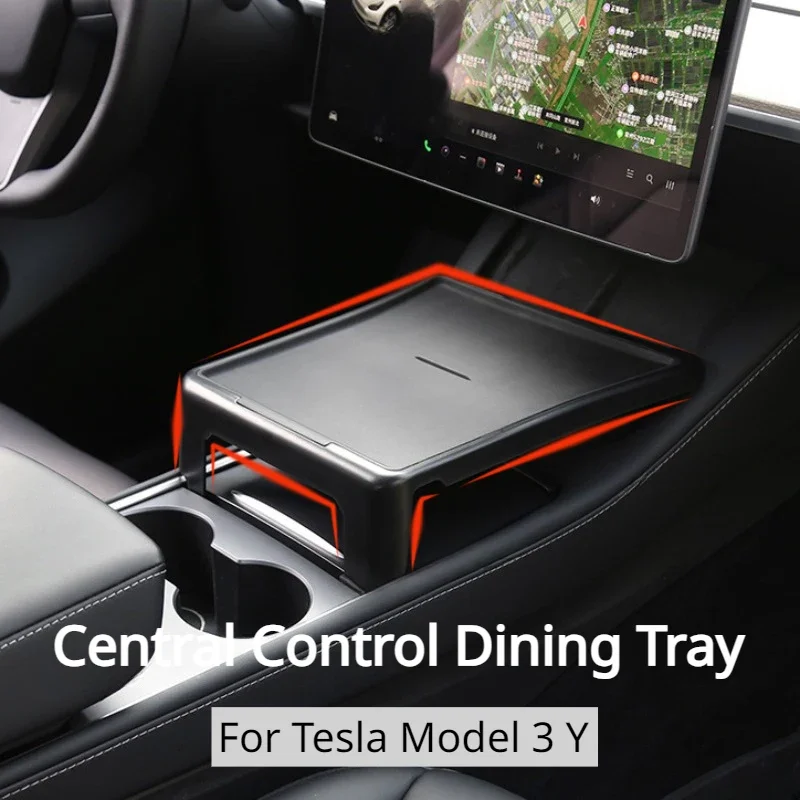 Tech Accessories For Desk - ถาดอาหารสำหรับ Tesla รุ่น3 Y คอนโซลสำหรับรับประทานอาหารถาดรับประทานอาหารอเนกประสงค์โต๊ะเล็กรถอุปกรณ์ตกแต่งภายใน