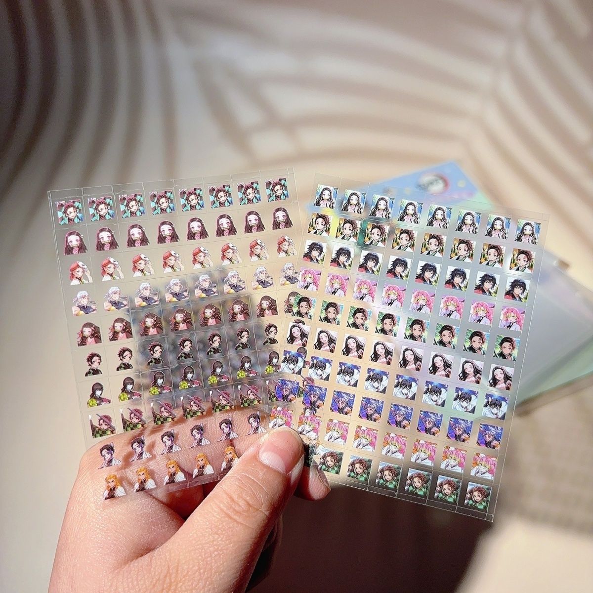 Nail Tech Accessories - สติกเกอร์ลายอนิเมะดาบพิฆาตอสูร 10 แผ่นต่อเล่ม ตัวละครกิยู เซ็นอิตสึ มุอิจิโร่