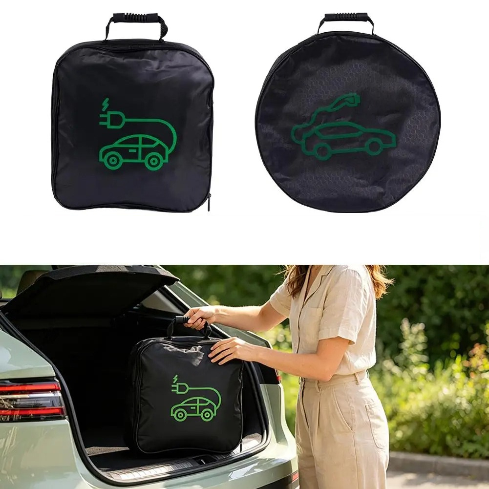 Cable Organizer Bag - กระเป๋าเก็บสายชาร์จรถยนต์ไฟฟ้าแบบพกพา กันน้ำ พร้อมหูหิ้ว สำหรับจัดเก็บสายชาร์จรถยนต์ไฟฟ้าสำหรับการขับขี่กลางแจ้ง
