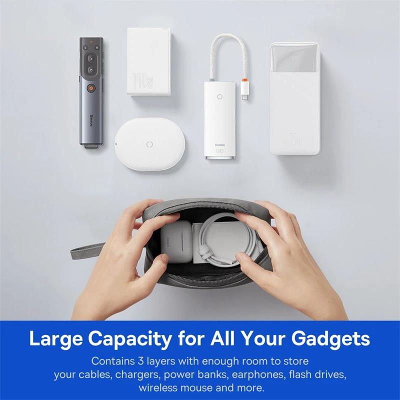 กระเป๋าใส่หูฟังพกพา กันน้ำ สำห - Cable Organizer Bag บทวิจารณ์และราคา