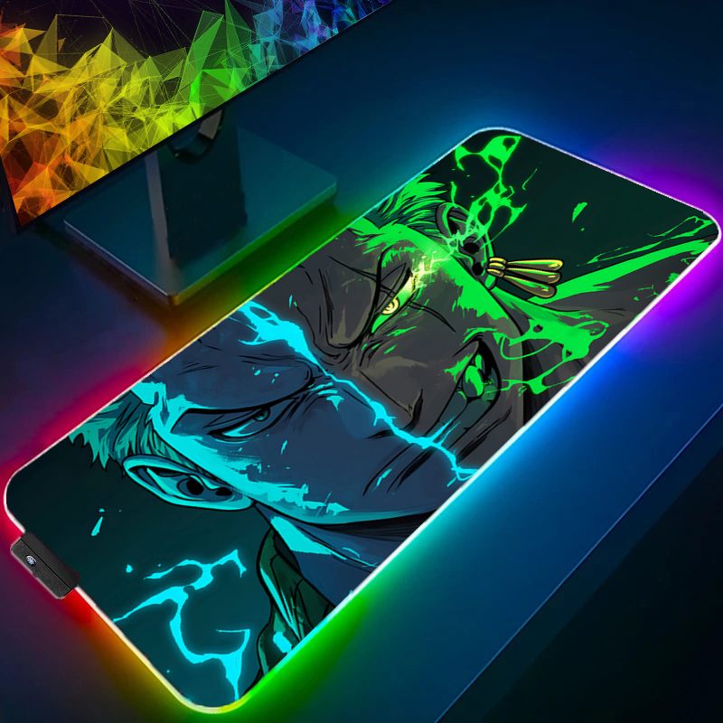 ONE PIECE Zoro Mouse Pad RGB อ - Tech Accessories For Desk บทวิจารณ์และราคา