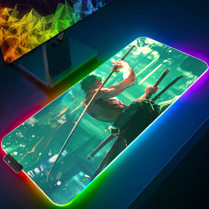 ONE PIECE Zoro Mouse Pad RGB อ - Tech Accessories For Desk บทวิจารณ์และราคา
