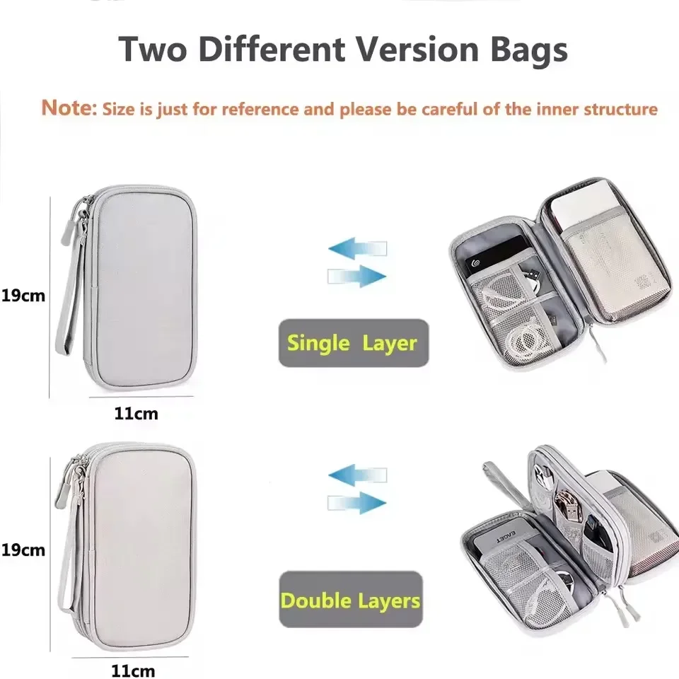 กระเป๋าเก็บสายชาร์จแบบพกพา กระ - Cable Organizer Bag บทวิจารณ์และราคา