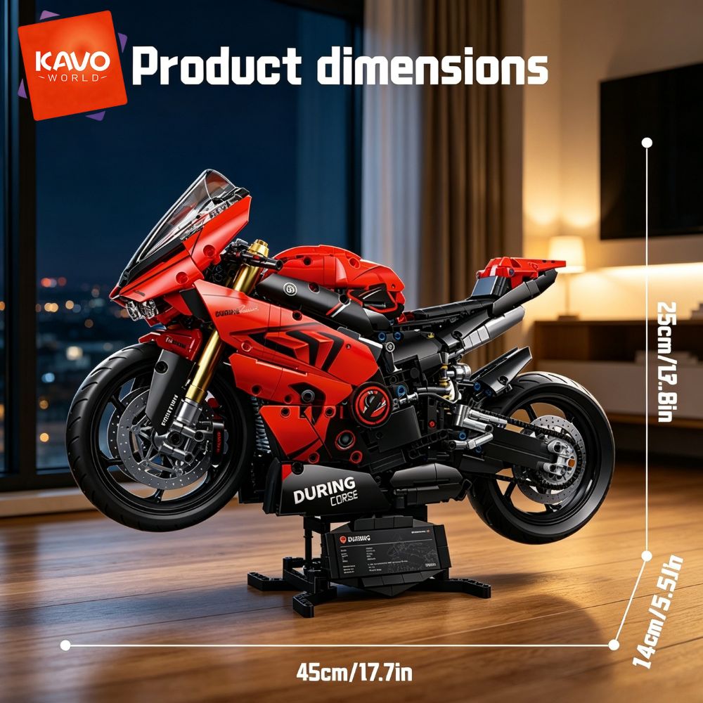 KAVOWORLD ชุดตัวต่อรถมอเตอร์ไซ - Tech Bike Accessories บทวิจารณ์และราคา