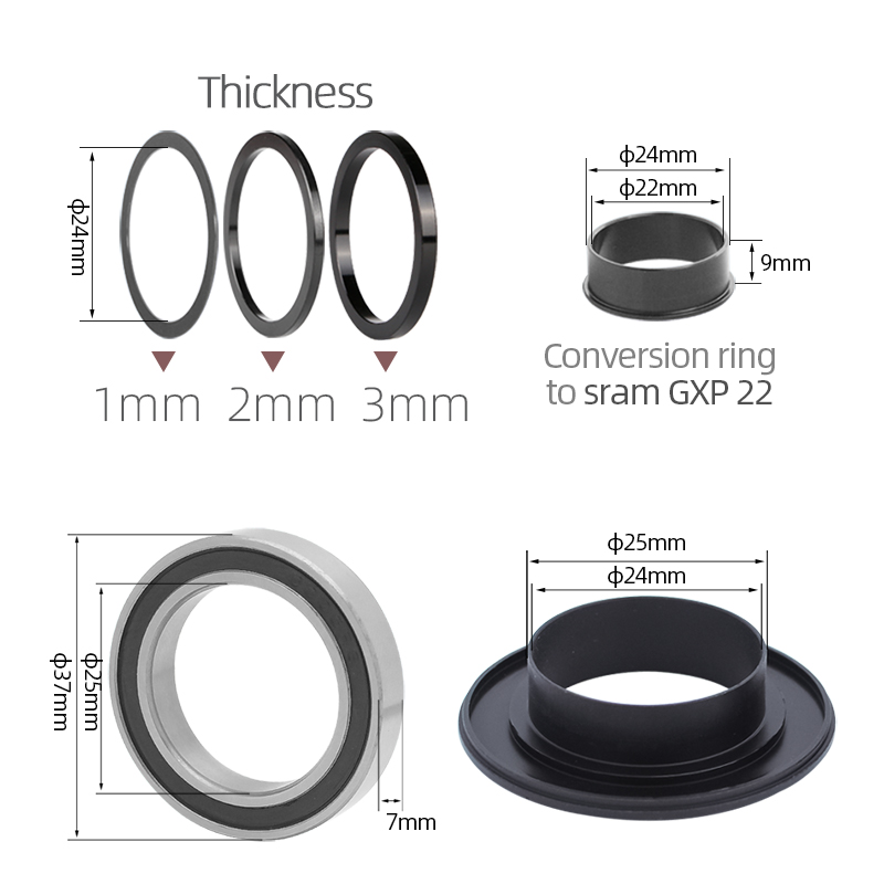 ชุดข้อต่อจานปั่นจักรยาน Kactus - Tech Bike Accessories บทวิจารณ์และราคา